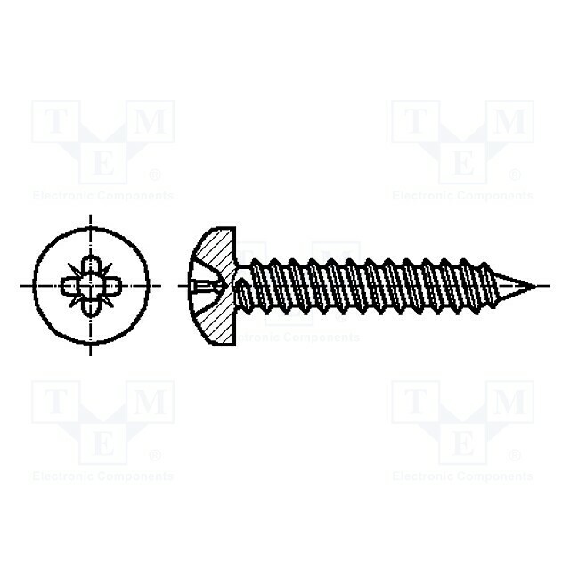 BOSSARD Screw; 4.8x32; Head: cheese