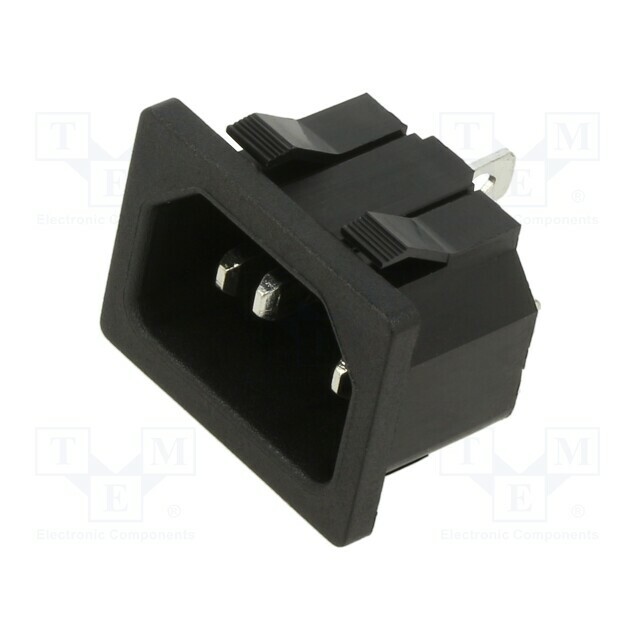SCHURTER Connector: AC supply; socket; male