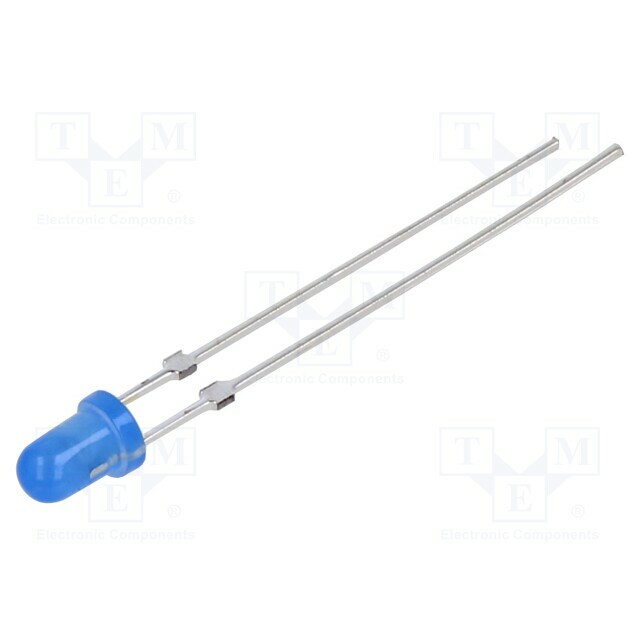 OPTOSUPPLY LED; blue; 3mm; 500÷750mcd; 40°