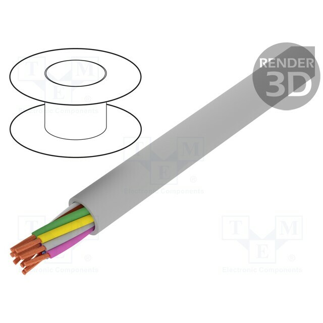 Wire; ELITRONIC® LIYY; LiYY; 10x0.5mm2