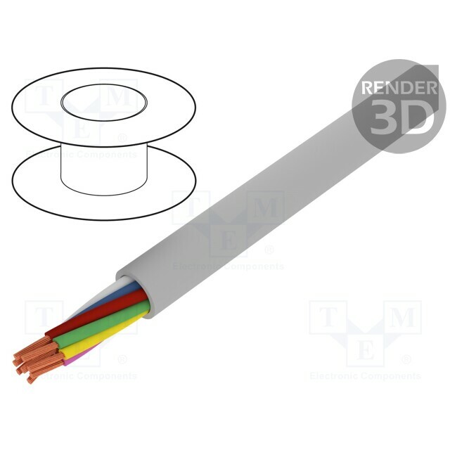 Wire; ELITRONIC® LIYY; LiYY; 8x0.5mm2