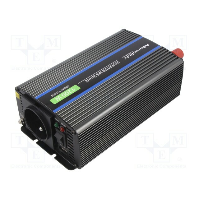 Converter: DC/AC; 600W; Uout: 230VAC; 12VDC