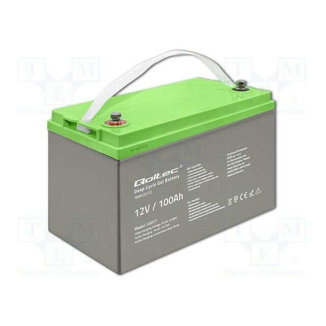 Re-battery: lead-gel; GEL; 12V; 100Ah; maintenance-free