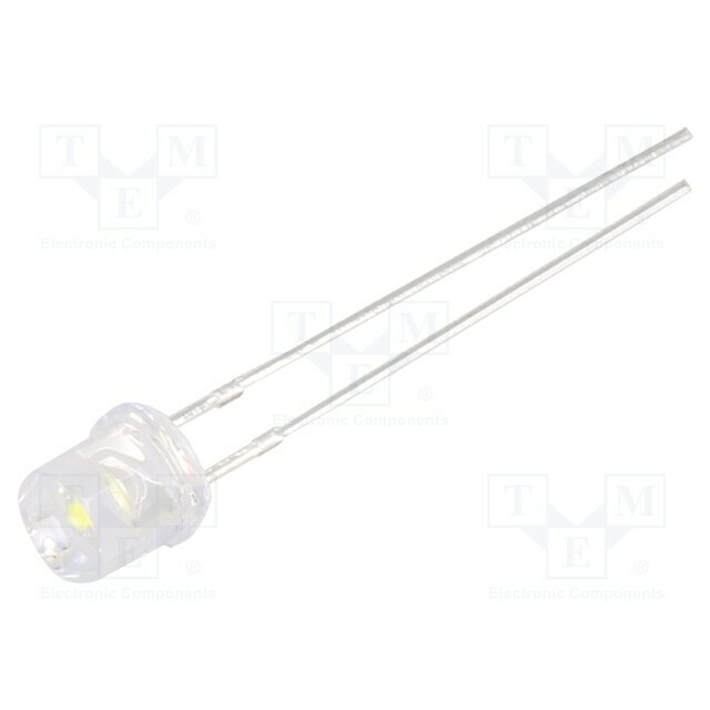 OPTOSUPPLY LED; white cold; 5mm; 150÷220mcd