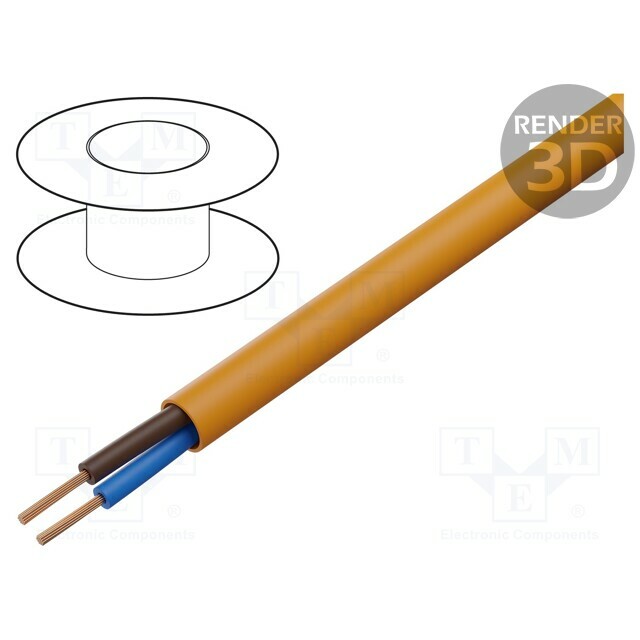 Wire; H05BQ-F; 2x0.75mm2; unshielded; 300V