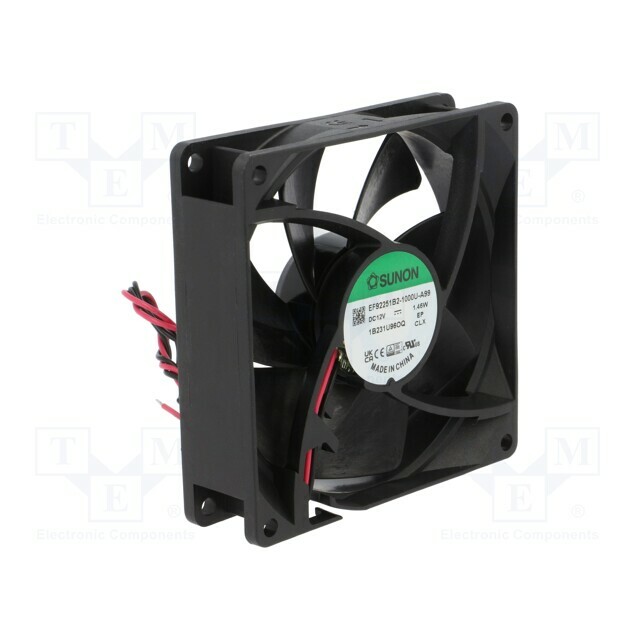 SUNON Fan: DC; 92x92x25mm; axial; 12VDC