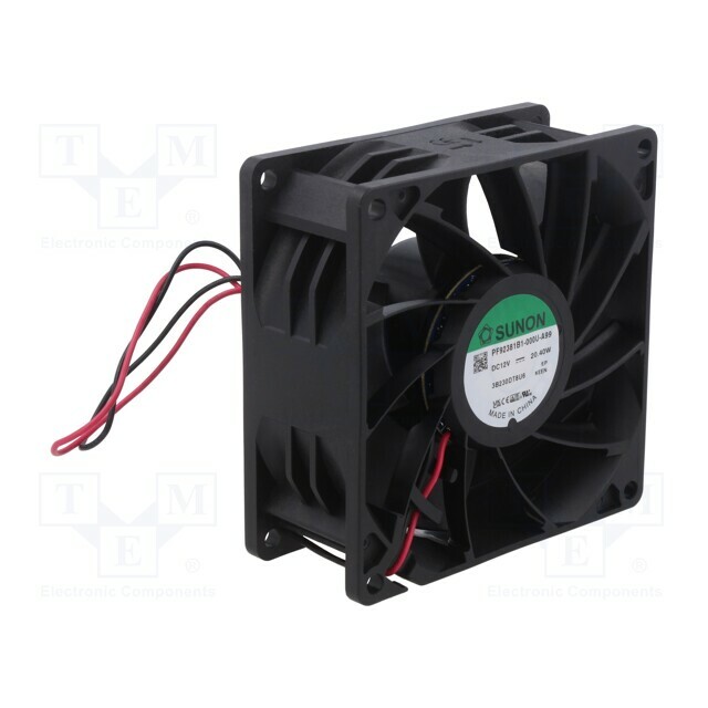 SUNON Fan: DC; 92x92x38mm; axial; 12VDC