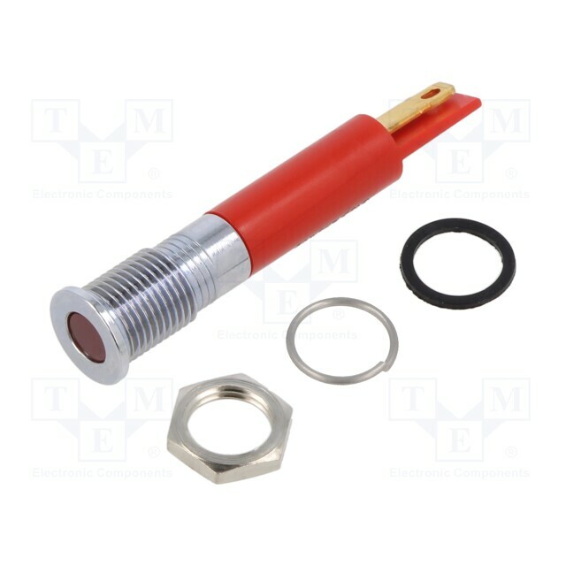 APEM Indicator: LED; flat; red; Ø8mm