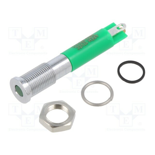 APEM Indicator: LED; flat; green; Ø6mm