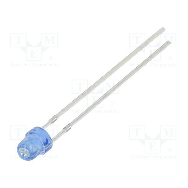 OPTOSUPPLY LED; blue; 3mm; 330÷500mcd; 100°