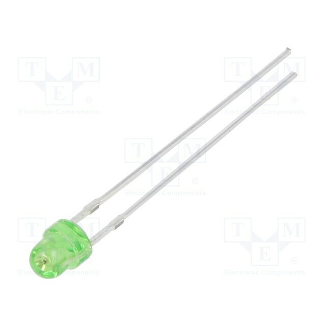OPTOSUPPLY LED; yellow green; 3mm; 68÷100mcd