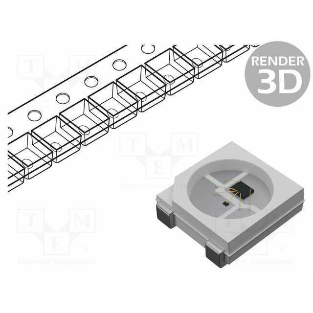 WORLDSEMI Programmable LED; RGB; SMD; 3