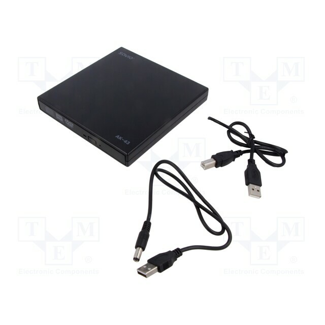SAVIO External DVD drive; black; USB