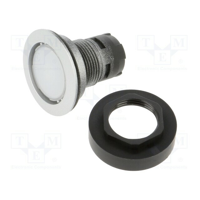 SCHLEGEL Switch: push-button; 22mm; silver; depending