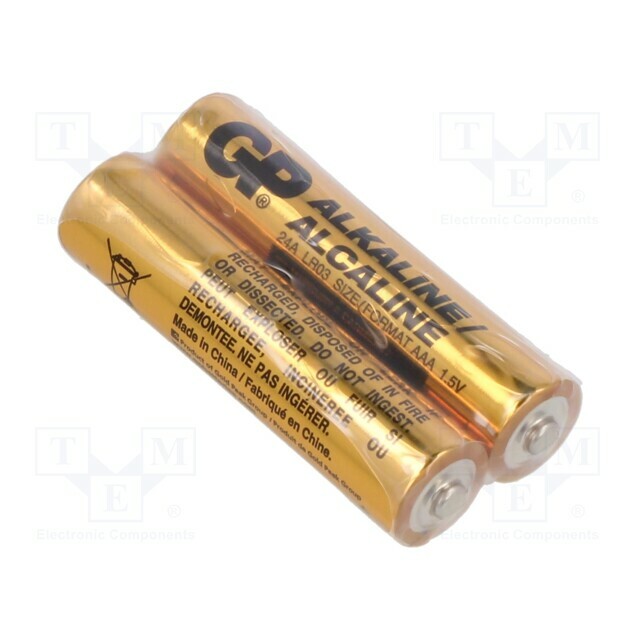 Battery: alkaline; AAA; 1.5V; non-rechargeable