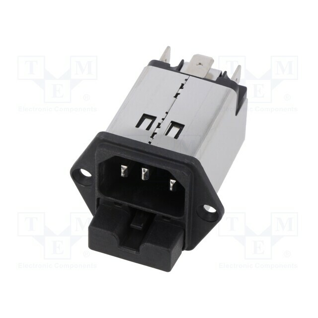 SCHURTER Connector: AC supply; socket; male
