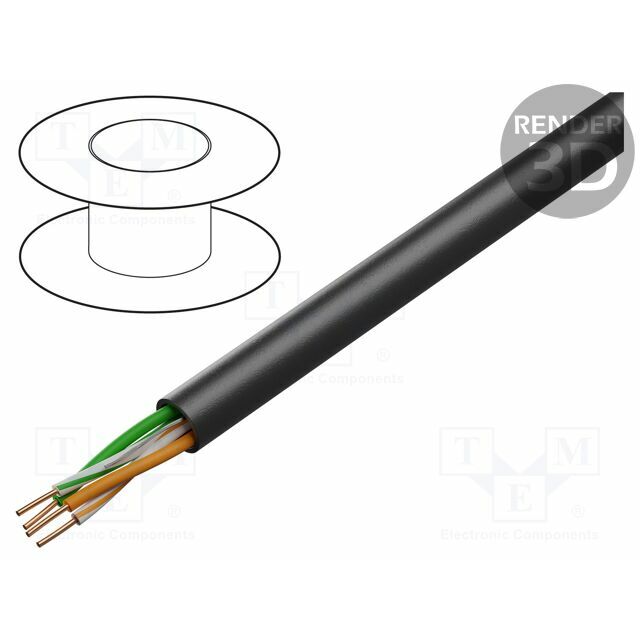BELDEN Wire; U/UTP; 2x2x24AWG; industrial Ethernet