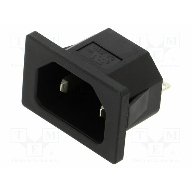 SCHURTER Connector: AC supply; socket; male