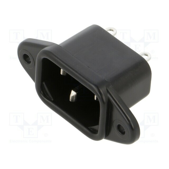 SCHURTER Connector: AC supply; socket; male