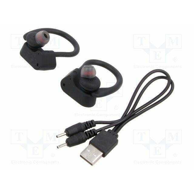 SAVIO Wireless headphones with microphone; black