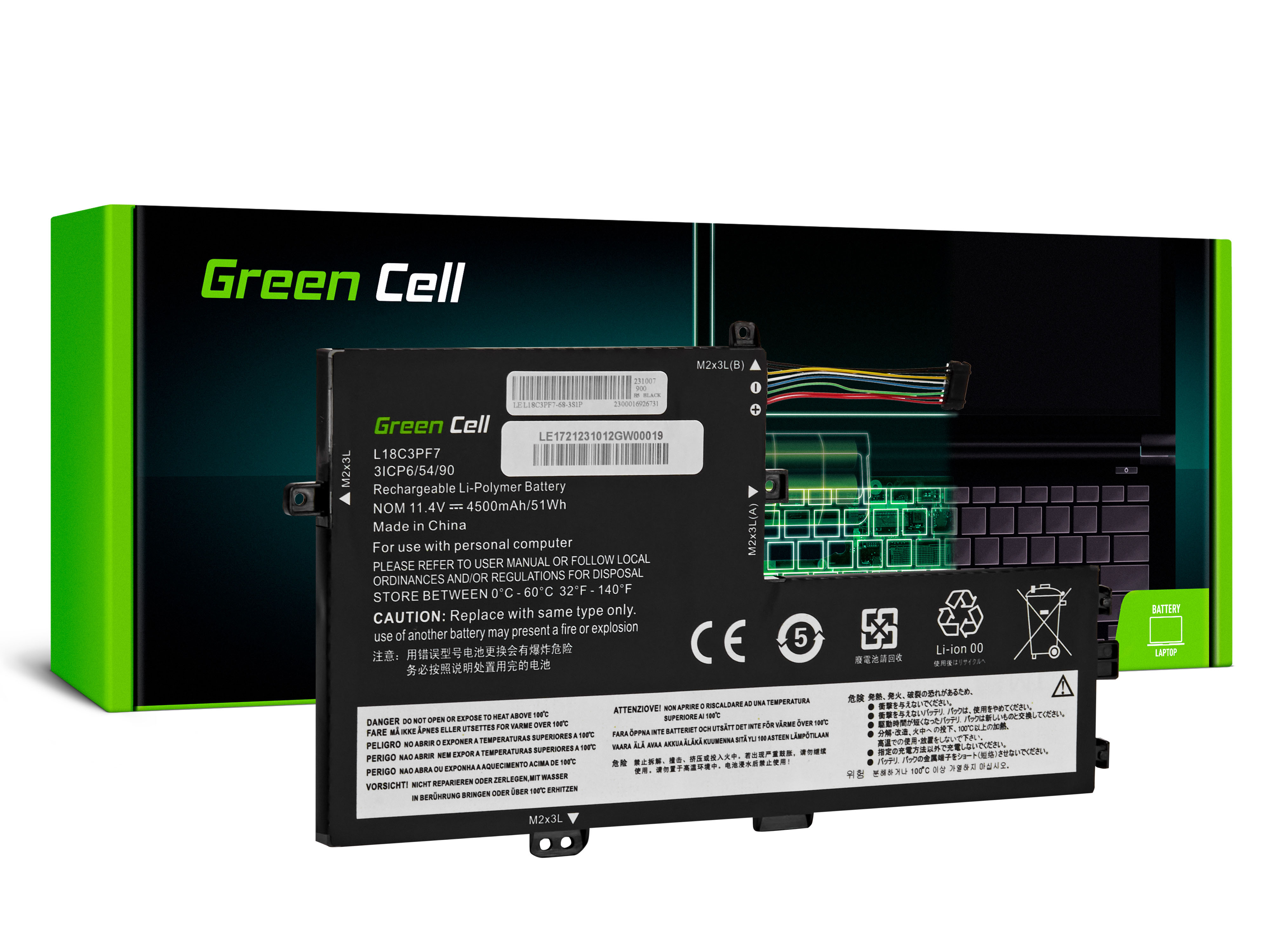 Green Cell battery L18C3PF6 L18C3PF7 L18M3PF6