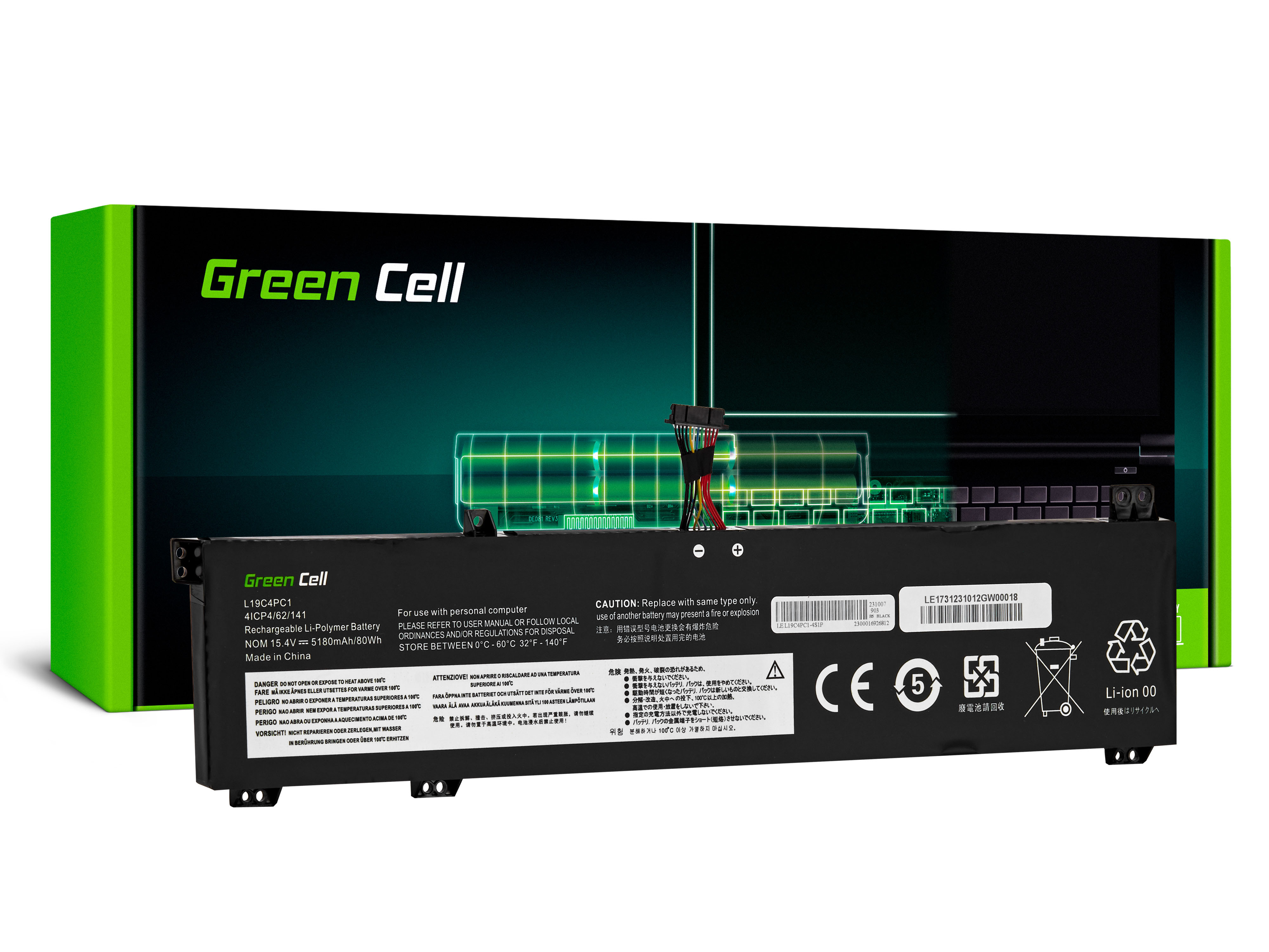 Green Cell L19C4PC1 L19M4PC1 Battery for