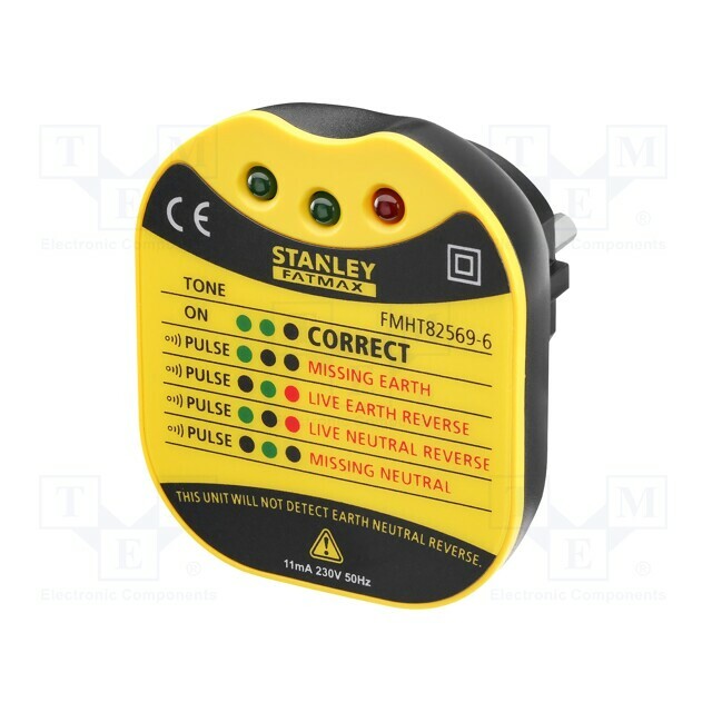 STANLEY Tester: electrical; LEDs; 50÷60Hz; 230VAC