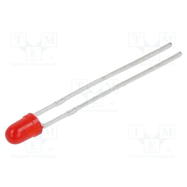 KINGBRIGHT ELECTRONIC LED; red; 3mm; 500÷1200mcd