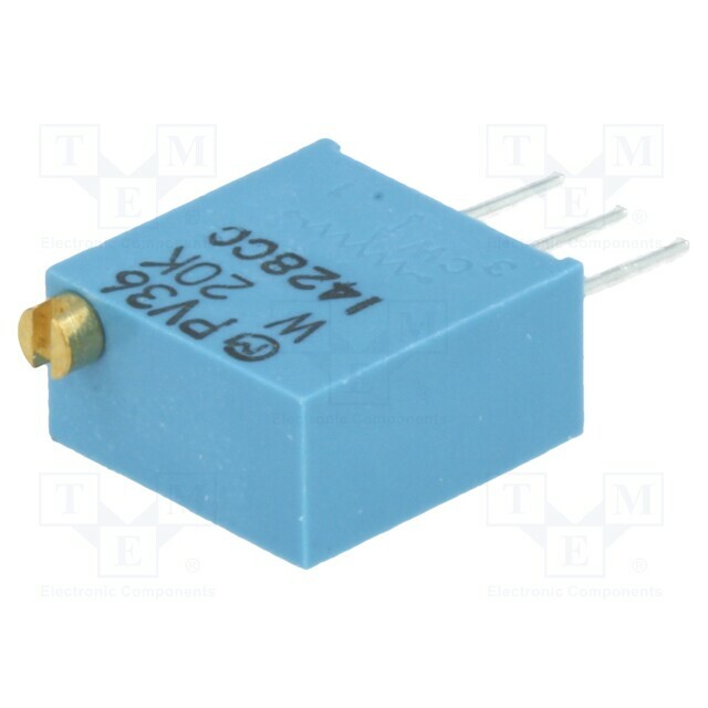 BOURNS Potentiometer: mounting; 20kΩ; multiturn; vertical