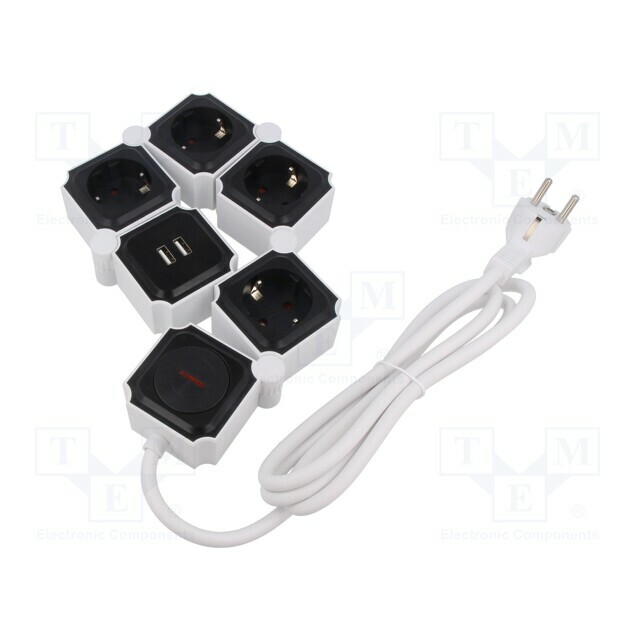 LOGILINK Plug socket strip: supply; Sockets: