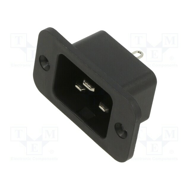 SCHURTER Connector: AC supply; plug; male