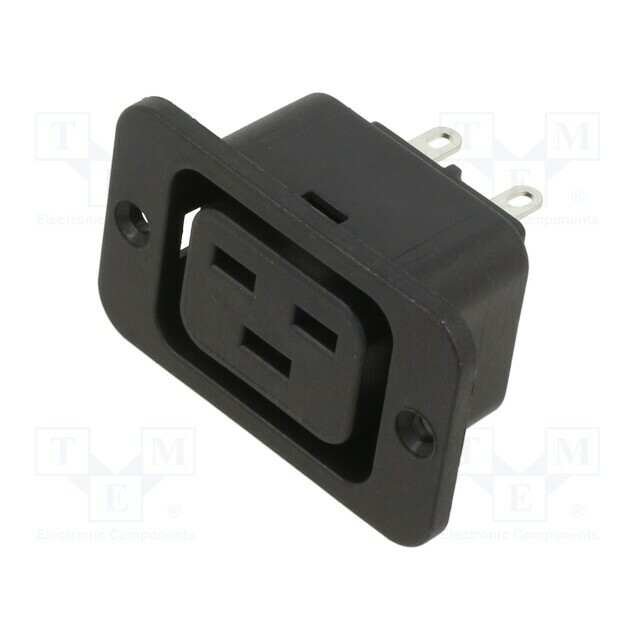 SCHURTER Connector: AC supply; socket; female