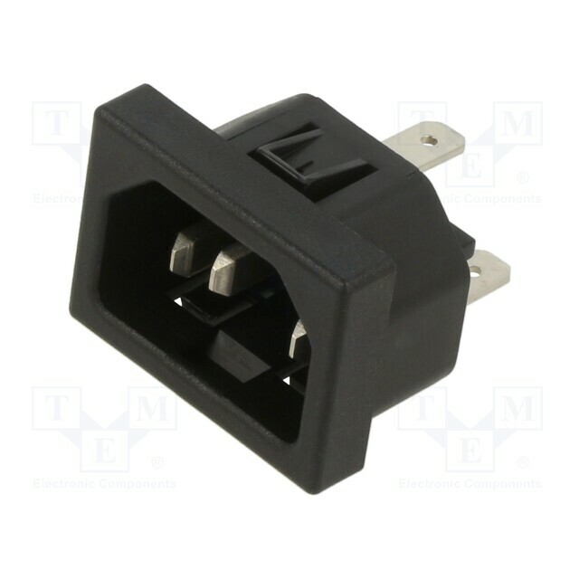 SCHURTER Connector: AC supply; plug; 10A