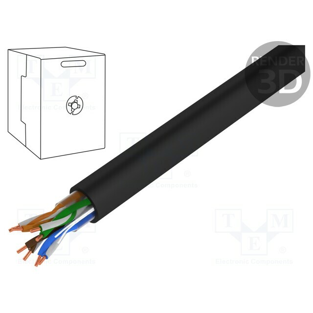 DIGITUS Wire; U/UTP; Cat 5e; 4x2x24AWG
