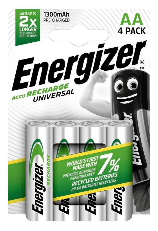 ENERGIZER UNIVERSAL RECHARGEABLE BATTERY HR6 AA