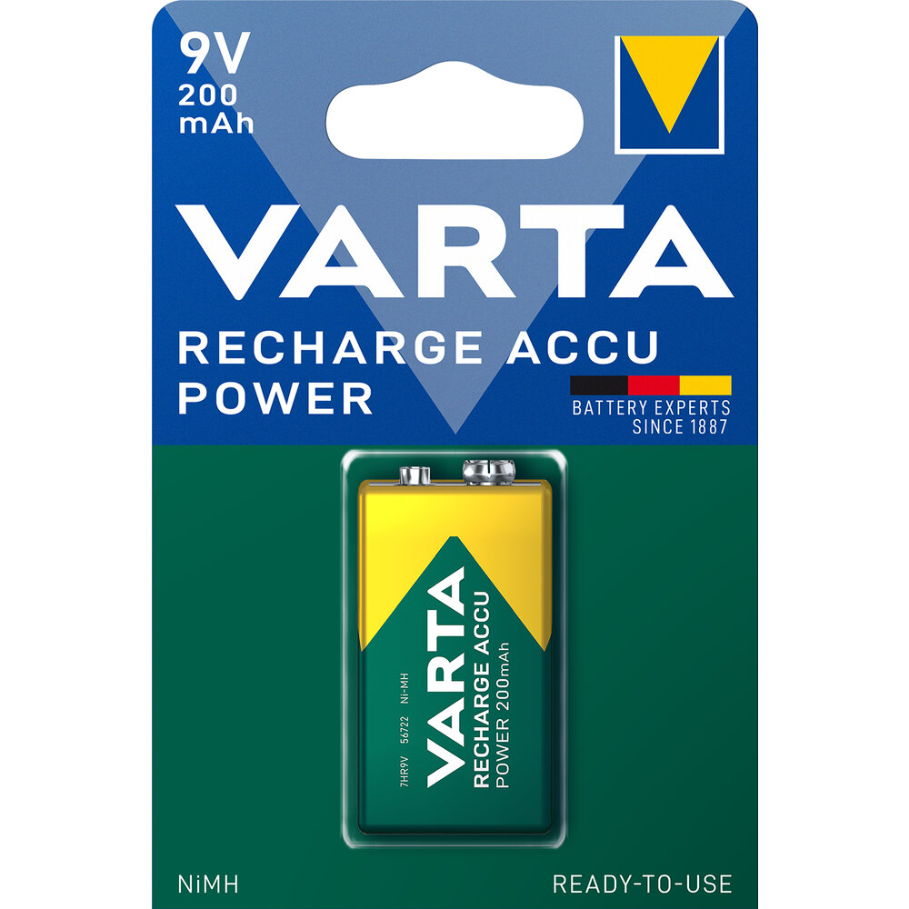 VARTA NI-MH E-BLOCK 9.0V-200MAH 56722