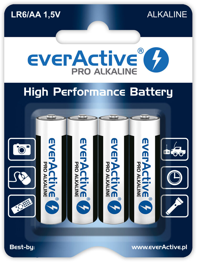 EverActive Pro Alkaline augstas veiktspējas baterija