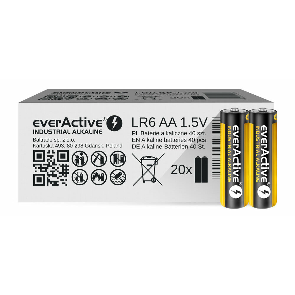 LR6 40PAK (20x2) everActive industriālās sārmainās