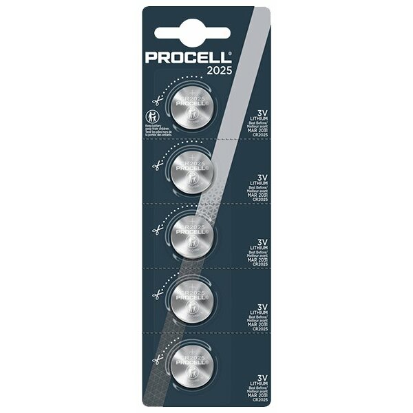 CR2025 5BL PROCELL DURACELL 3V (BLDU20255P)