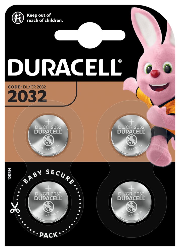 CR2032 baterijas 3V Duracell litija DL2032