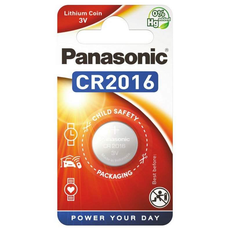 Panasonic CR2016-1BB Blistera iepakojumā 1gb. |