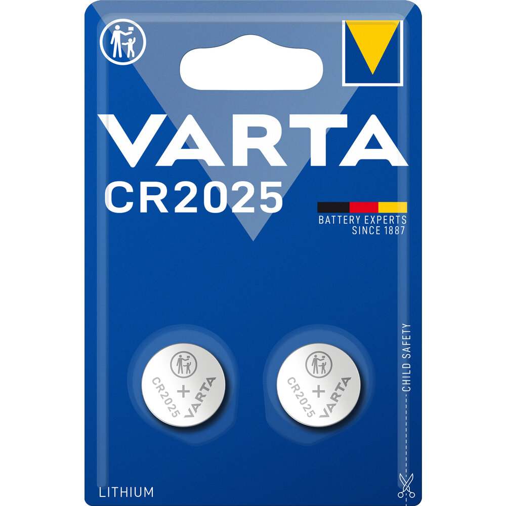 VARTA CR2025 3V litija monētu baterijas