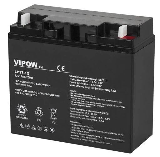 AGM Vipow gēla akumulators 12V 17Ah