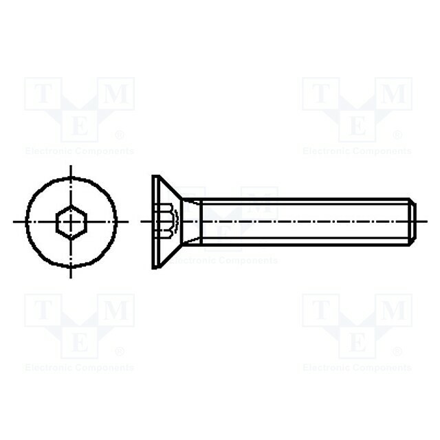 BOSSARD Screw; M3; M3x8; 0.5