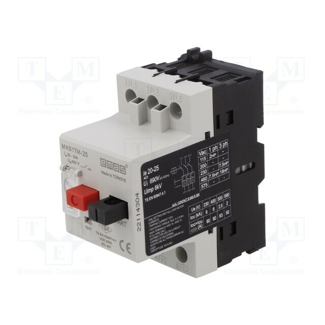 EMAS Motor breaker; for DIN rail