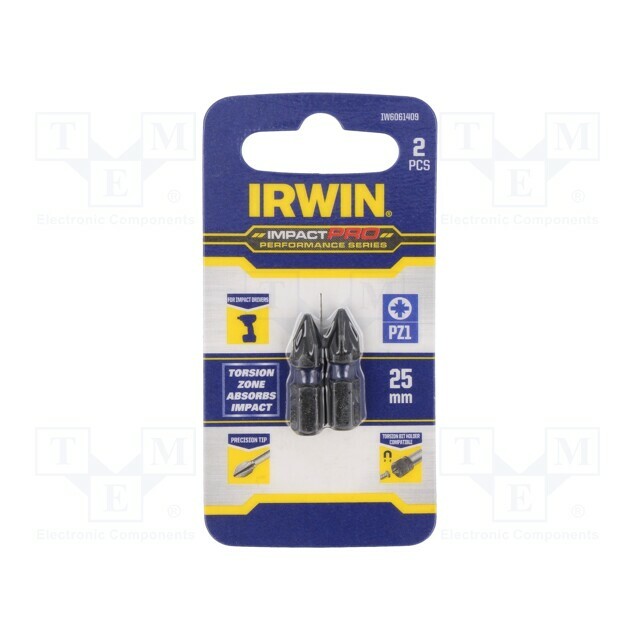 IRWIN Screwdriver bit; Pozidriv®; PZ1; 1/4&quot