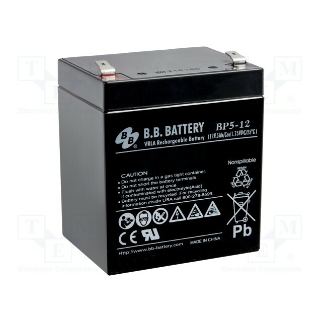 B.B. Battery Re-battery: acid-lead; 12V