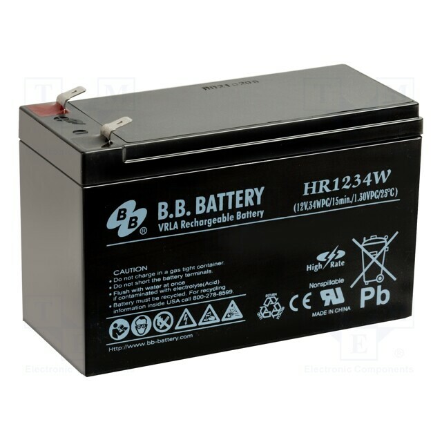B.B. Battery Re-battery: acid-lead; 12V