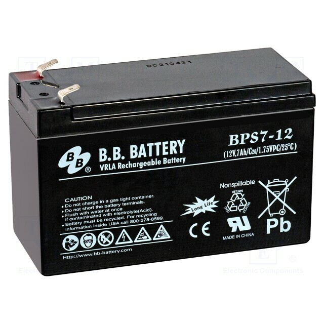 B.B. Battery Re-battery: acid-lead; 12V