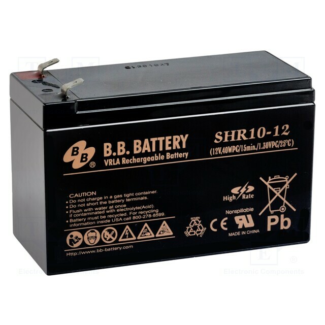B.B. Battery Re-battery: acid-lead; 12V